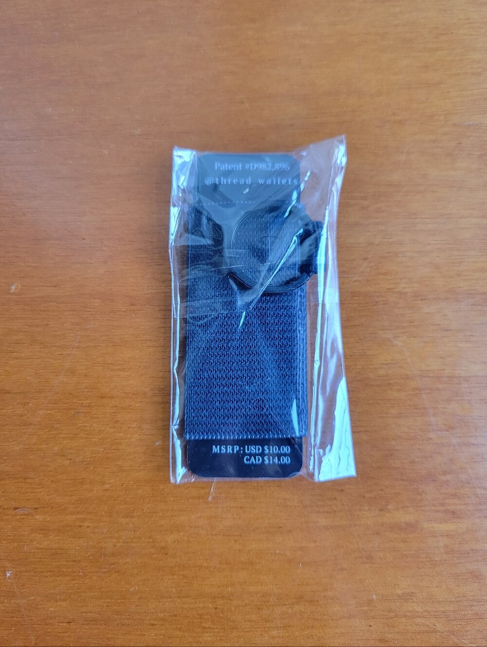 Thread Wallets Black Chapstick Lip Balm Holder Keychain NEW